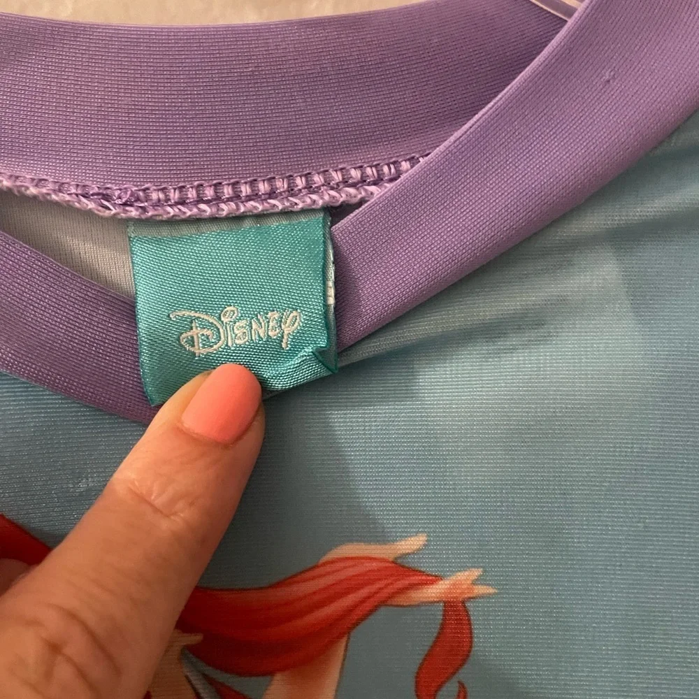 Disney Little Mermaid Ariel Rashguard - Teal, Purple size 4T